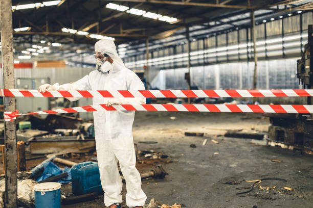 Professional Biohazard technician working in Bat Cave, NC